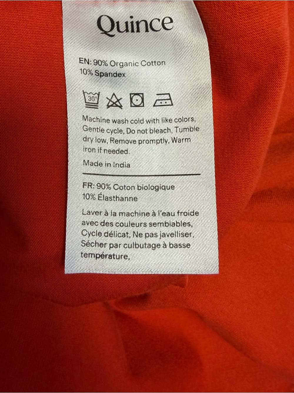 Quince Stretch Organic Cotton Jersey Side Tie Midi Dress Chili Red 
Small NWT - Picture 8 of 10